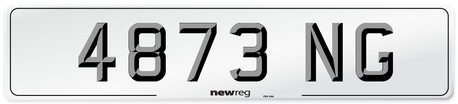 4873 NG Number Plate from New Reg